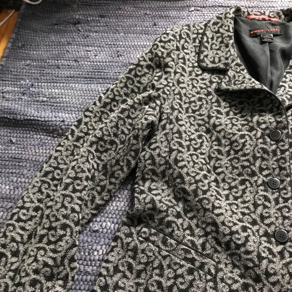 Nina Mclemore Wool Blazer Black and Grey, 12 - Picture 5 of 10